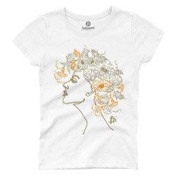 Γυναικείο πορτραίτο με λουλούδια (Κοντομάνικο Γυναικείο) Γυναικείο πορτραίτο με λουλούδια (Κοντομάνικο Γυναικείο)