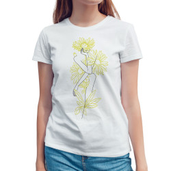 Γυναικεία φιγούρα με λουλούδια V2 (Κοντομάνικο Γυναικείο)