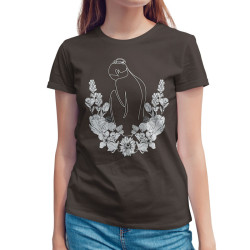 Γυναικεία φιγούρα με λουλούδια V3 (Κοντομάνικο Γυναικείο)