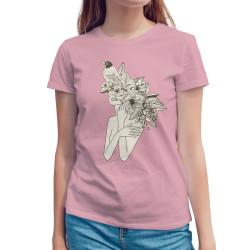 Γυναικεία φιγούρα με λουλούδια V5 (Κοντομάνικο Γυναικείο)