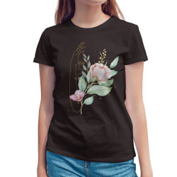 Γυναικεία φιγούρα με λουλούδια V6 (Κοντομάνικο Γυναικείο)