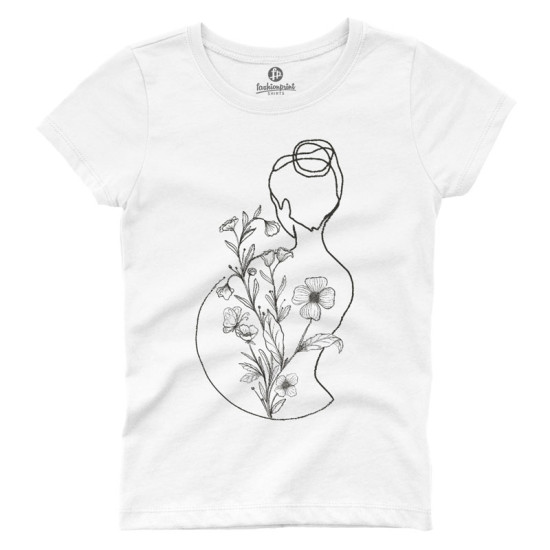 Γυναικεία φιγούρα με λουλούδια V8 (Κοντομάνικο Γυναικείο)