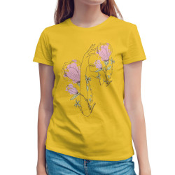 Γυναικείο πορτραίτο με λουλούδια V4 (Κοντομάνικο Γυναικείο) Γυναικείο πορτραίτο με λουλούδια V4 (Κοντομάνικο Γυναικείο)