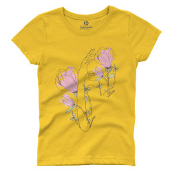 Γυναικείο πορτραίτο με λουλούδια V4 (Κοντομάνικο Γυναικείο) Γυναικείο πορτραίτο με λουλούδια V4 (Κοντομάνικο Γυναικείο)