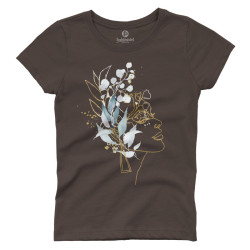 Γυναικείο πορτραίτο με λουλούδια V5 (Κοντομάνικο Γυναικείο) Γυναικείο πορτραίτο με λουλούδια V5 (Κοντομάνικο Γυναικείο)