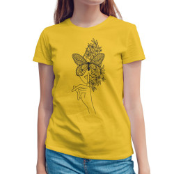 Γυναικείο πορτραίτο με πεταλούδα (Κοντομάνικο Γυναικείο) Γυναικείο πορτραίτο με πεταλούδα (Κοντομάνικο Γυναικείο)