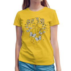 Γυναικείο πορτραίτο με πεταλούδες (Κοντομάνικο Γυναικείο) Γυναικείο πορτραίτο με πεταλούδες (Κοντομάνικο Γυναικείο)