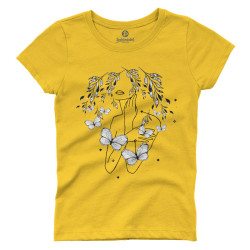 Γυναικείο πορτραίτο με πεταλούδες (Κοντομάνικο Γυναικείο) Γυναικείο πορτραίτο με πεταλούδες (Κοντομάνικο Γυναικείο)