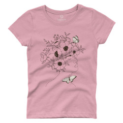 Γυναικείο πορτραίτο με πεταλούδες V2 (Κοντομάνικο Γυναικείο) Γυναικείο πορτραίτο με πεταλούδες V2 (Κοντομάνικο Γυναικείο)