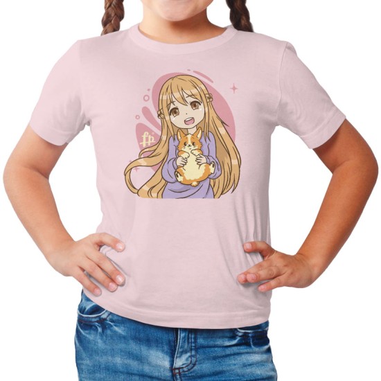 ANIME GIRL WTH CORGI (Κοντομάνικο Παιδικό)