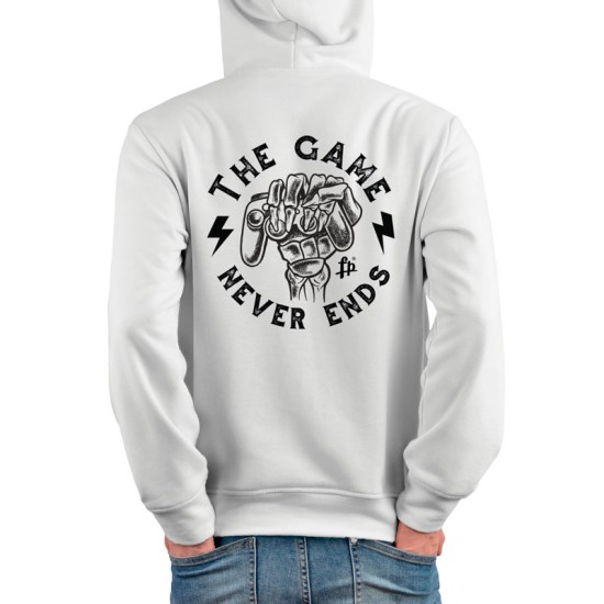 THE GAME NEVER ENDS (Κουκούλα Unisex)