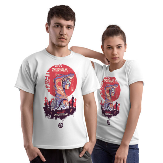 Punk girl sci-fi cyber urban t-shirt (Κοντομάνικο Ανδρικό / Unisex)