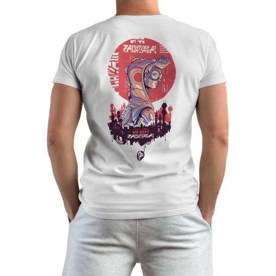 Punk girl sci-fi cyber urban t-shirt (Κοντομάνικο Ανδρικό / Unisex)