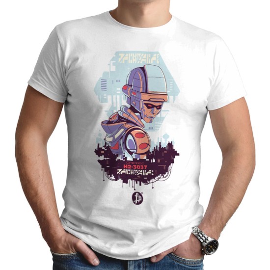 Cyber urban sci-fi evil robot t-shirt (Κοντομάνικο Ανδρικό / Unisex)