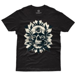 Skull with flowers and leaves (Skomaniko Men / Unisex) Skull with flowers and leaves (Skomaniko Men / Unisex)