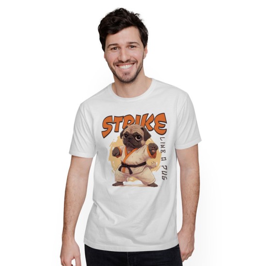 Strike like a pug (Κοντομάνικο Ανδρικό / Unisex) Strike like a pug (Κοντομάνικο Ανδρικό / Unisex)
