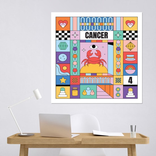 Πολύχρωμα Ζώδια - Καρκίνος (Αφίσα)