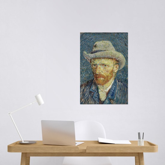 Van Gogh - Self portrait with grey felt hat (Αφίσα)