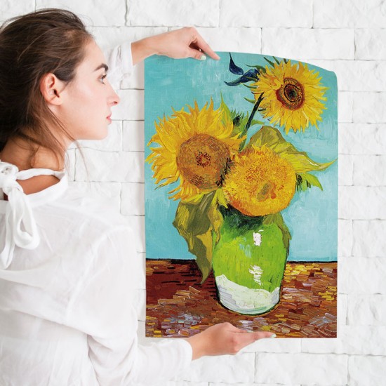 Van Gogh - Three Sunflowers (Αφίσα)