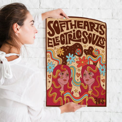 Hippie girls floral poster (Αφίσα) Hippie girls floral poster (Αφίσα)