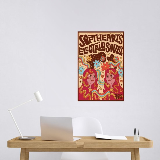 Hippie girls floral poster (Αφίσα)