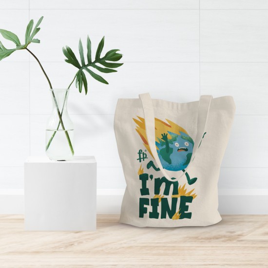 I'm fine Earth Day (Τσάντα Αγοράς)
